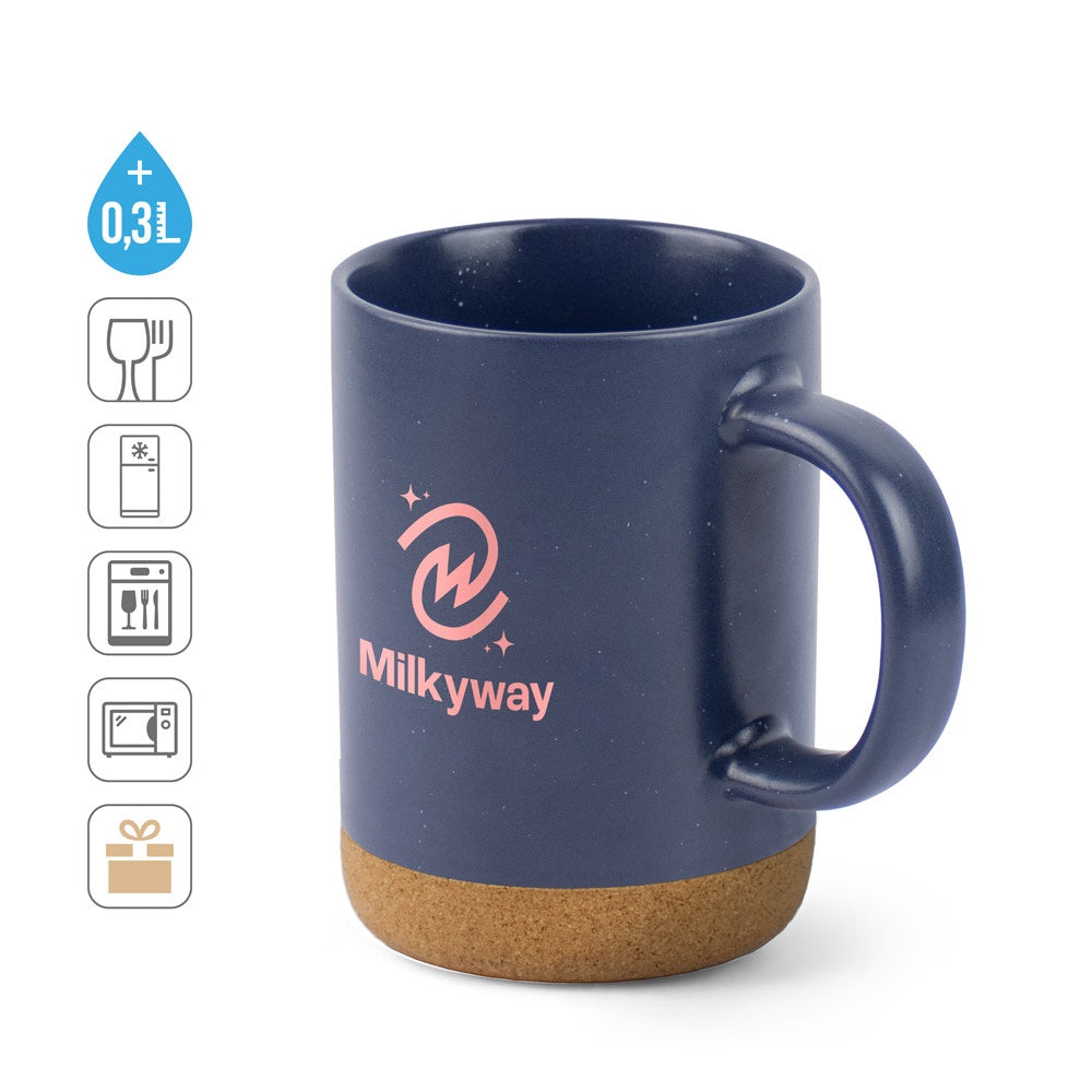 CONSTELLATION CORK promotional mug (complete set view) with custom logo branding