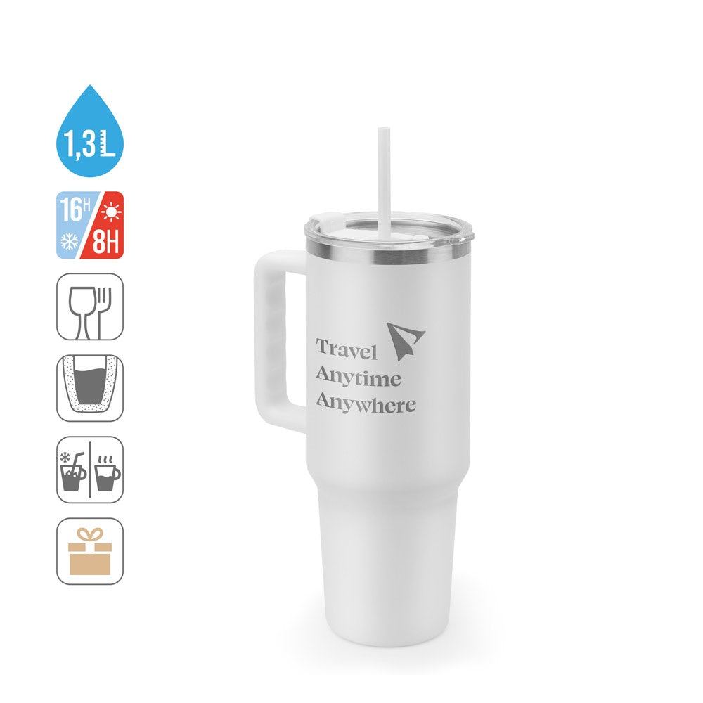 JOYNER XL promotional travel cup (complete set view) with custom logo branding
