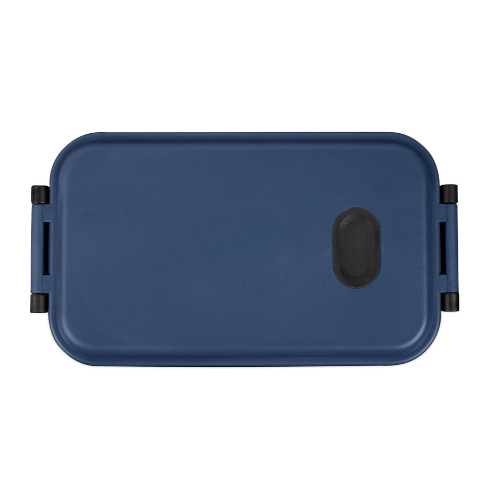 MOCHI promotional kitchen accessory in navy blue (detail view) with custom logo branding