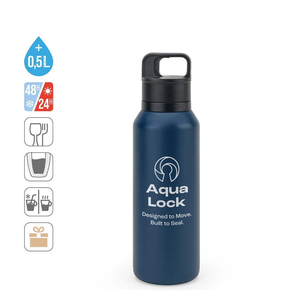 NICKLAUS promotional thermal bottle (complete set view) with custom logo branding