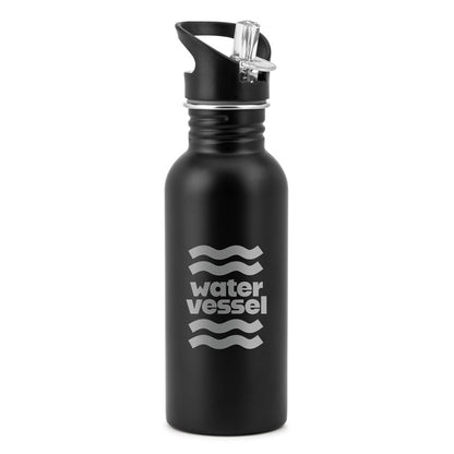 EDBERG promotional bottle in black with custom logo branding