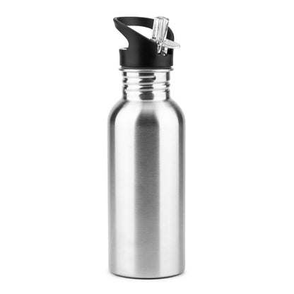 EDBERG promotional bottle in satin silver with custom logo branding