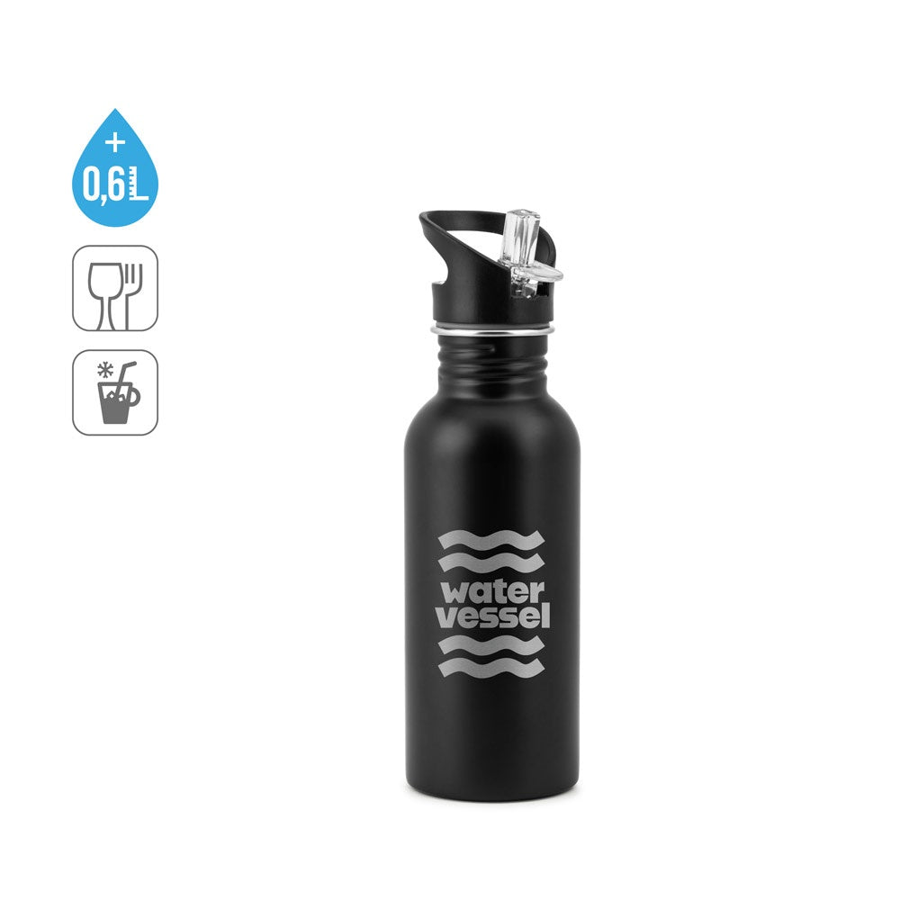 EDBERG promotional bottle (complete set view) with custom logo branding
