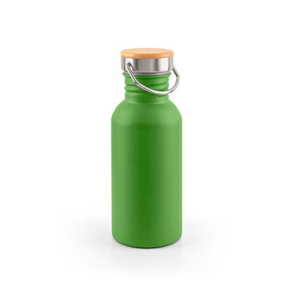 EWING promotional bottle in green with custom logo branding