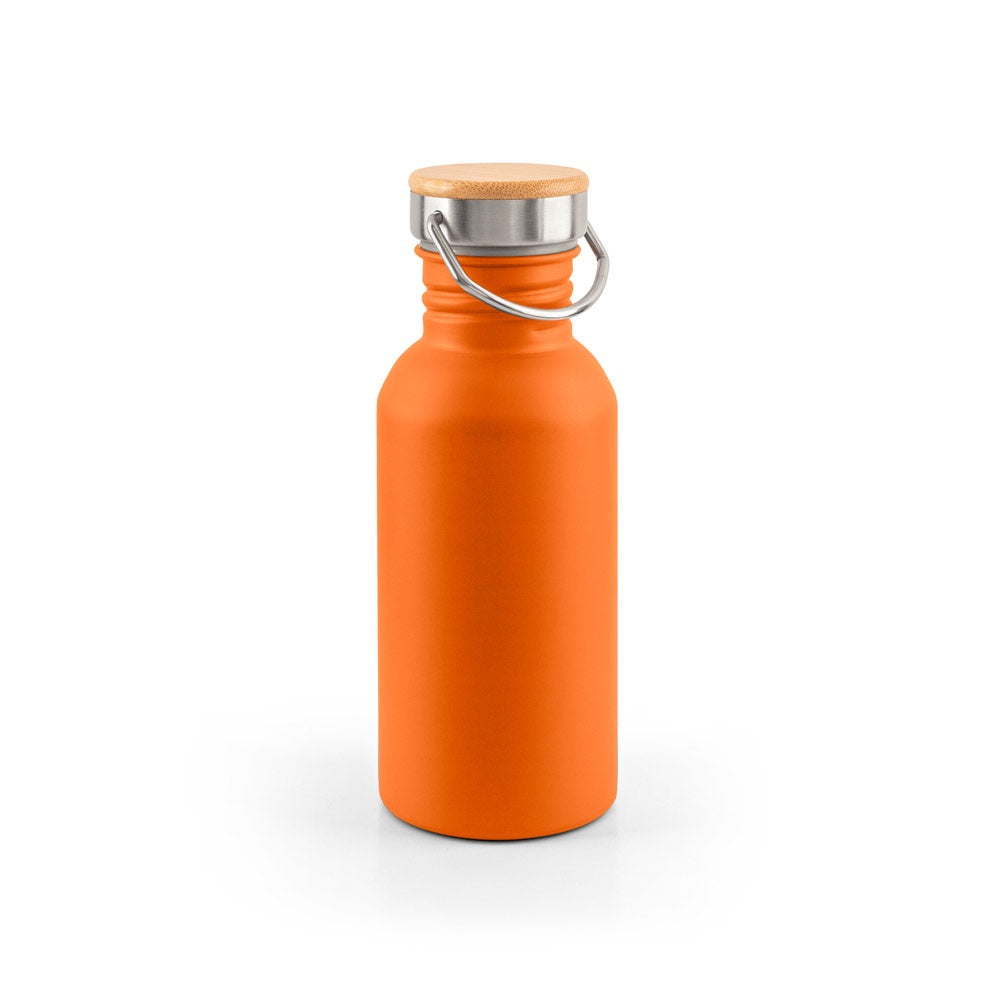 EWING promotional bottle in orange with custom logo branding