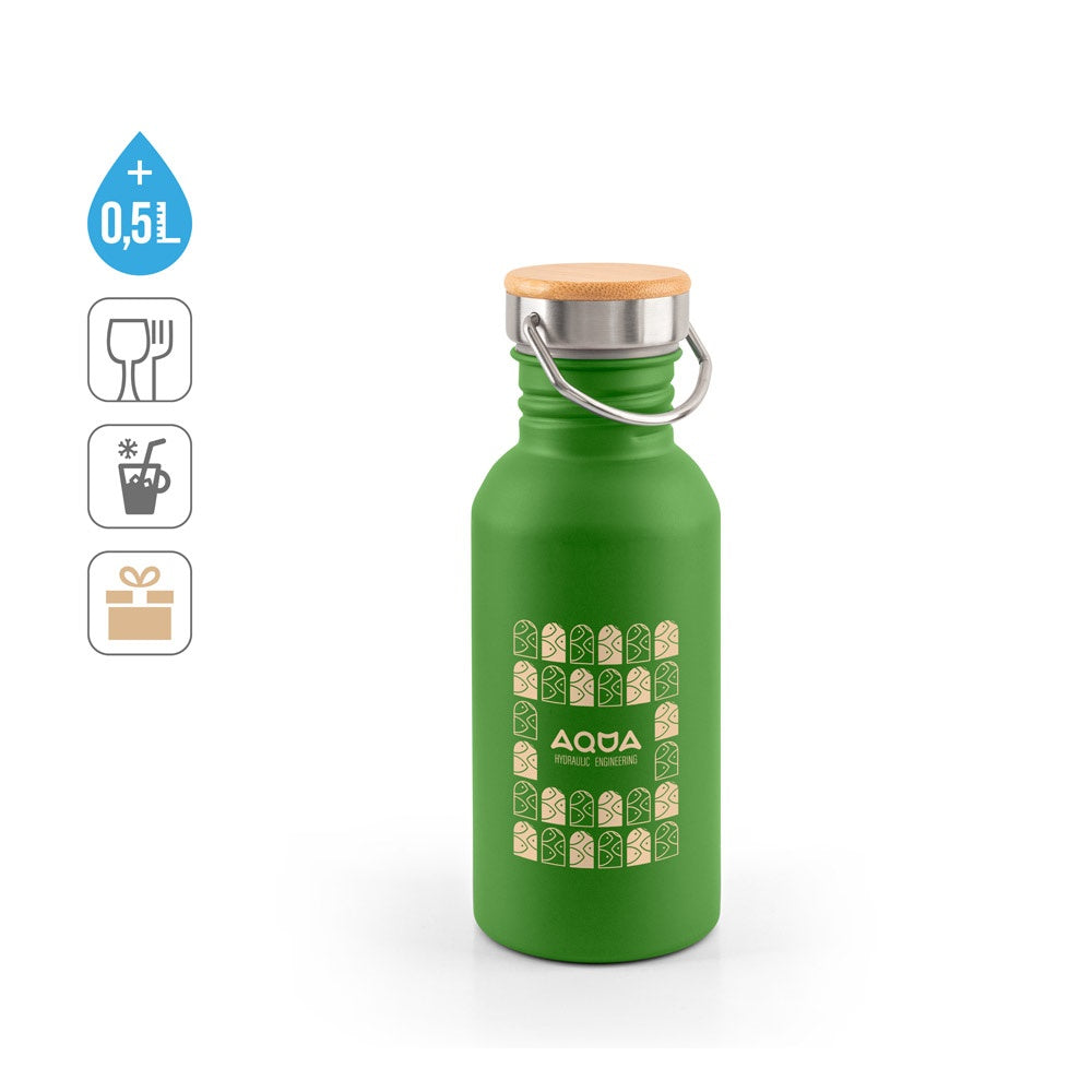 EWING promotional bottle (complete set view) with custom logo branding