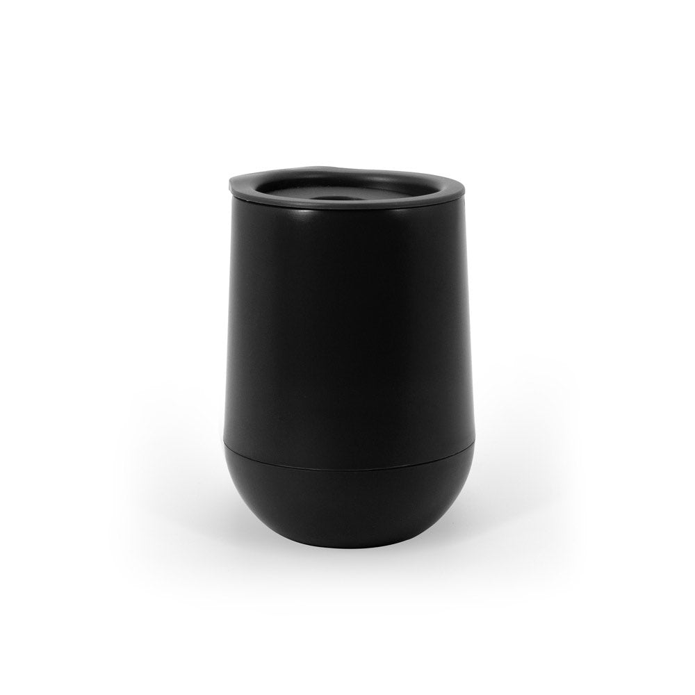 ADLINGTON promotional travel cup in black with custom logo branding