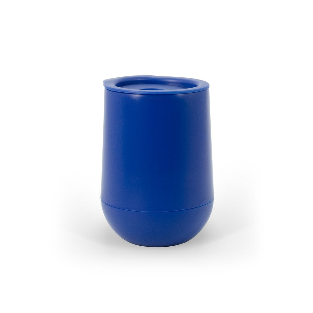 ADLINGTON promotional travel cup in blue with custom logo branding