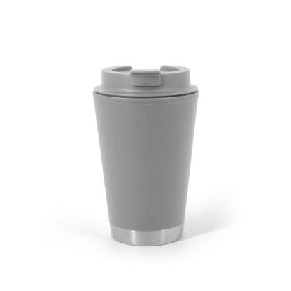 FIGLIOLI promotional travel cup in grey with custom logo branding