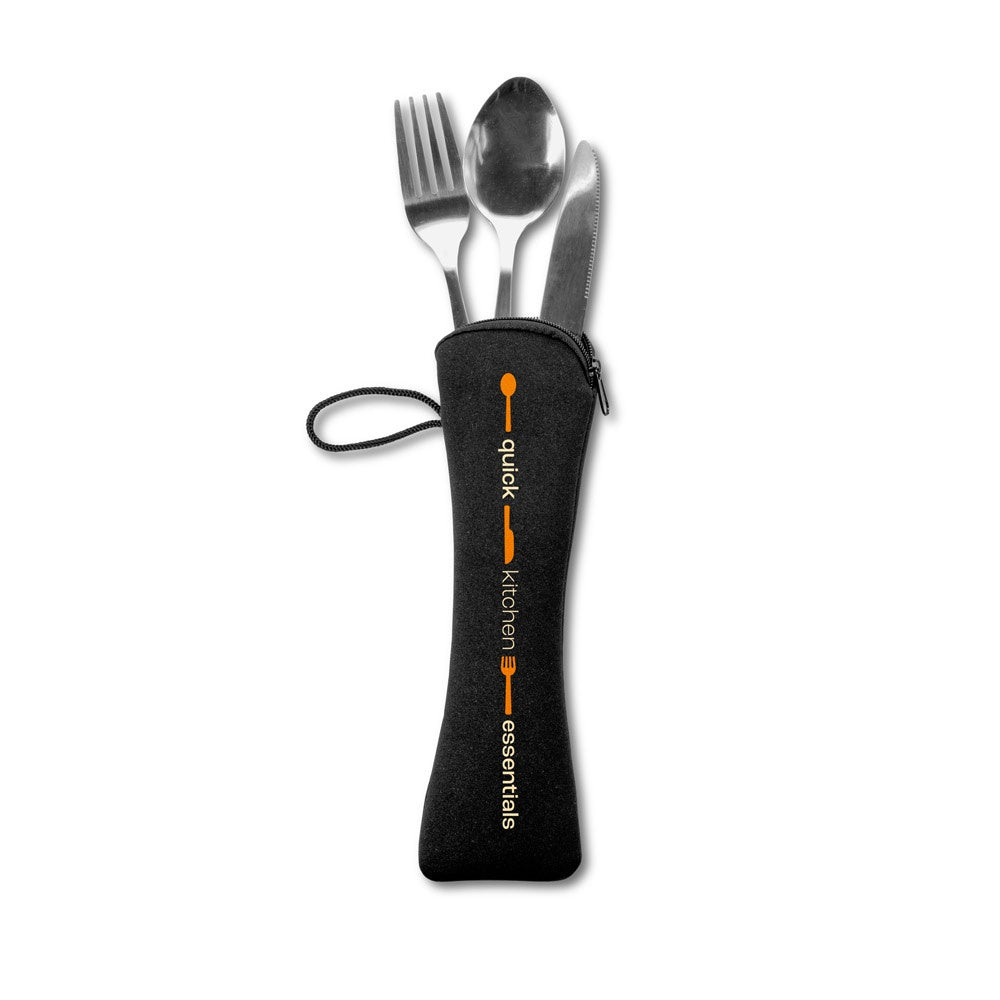 WILEY promotional tableware in satin silver with custom logo branding
