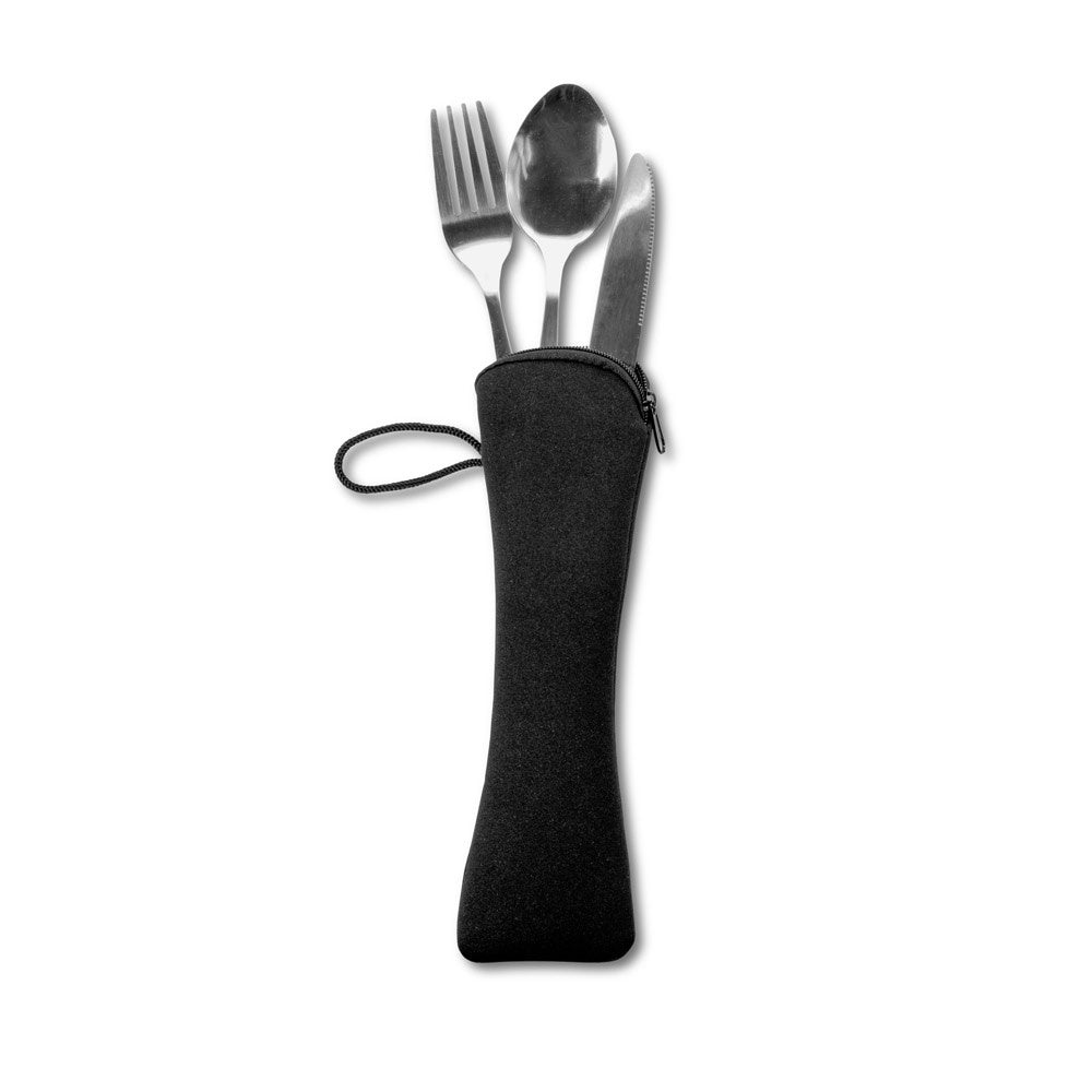 WILEY promotional tableware in satin silver (detail view) with custom logo branding