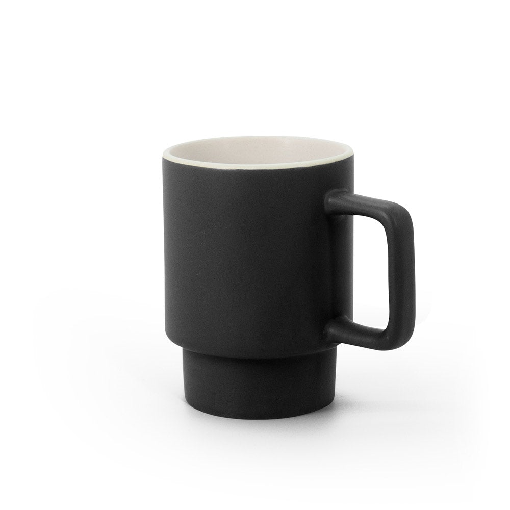 KUERTEN promotional mug in black with custom logo branding