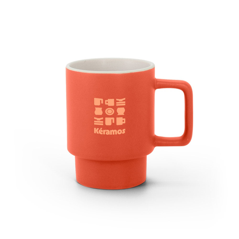 KUERTEN promotional mug in red with custom logo branding