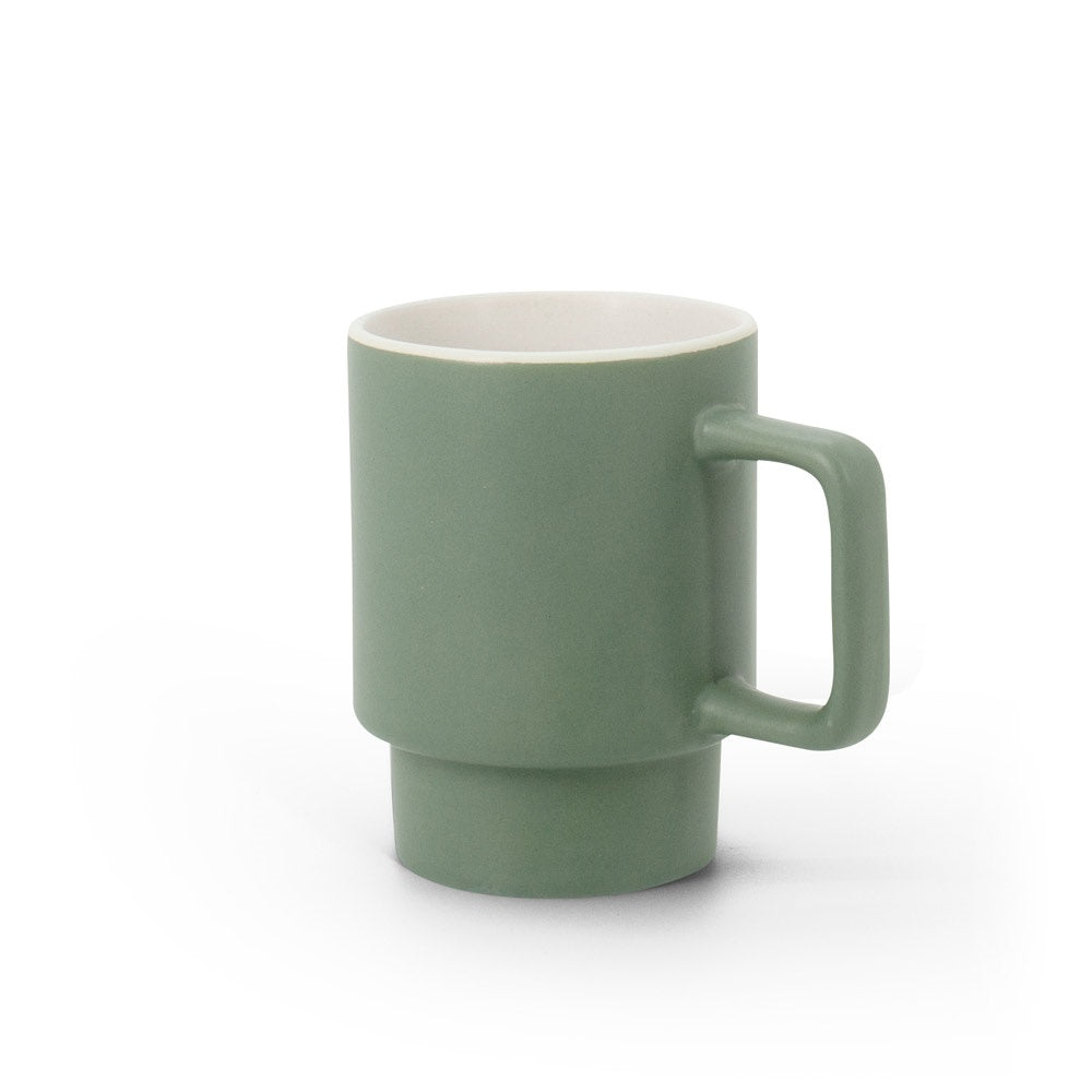 KUERTEN promotional mug in army green with custom logo branding