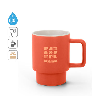 KUERTEN promotional mug (complete set view) with custom logo branding