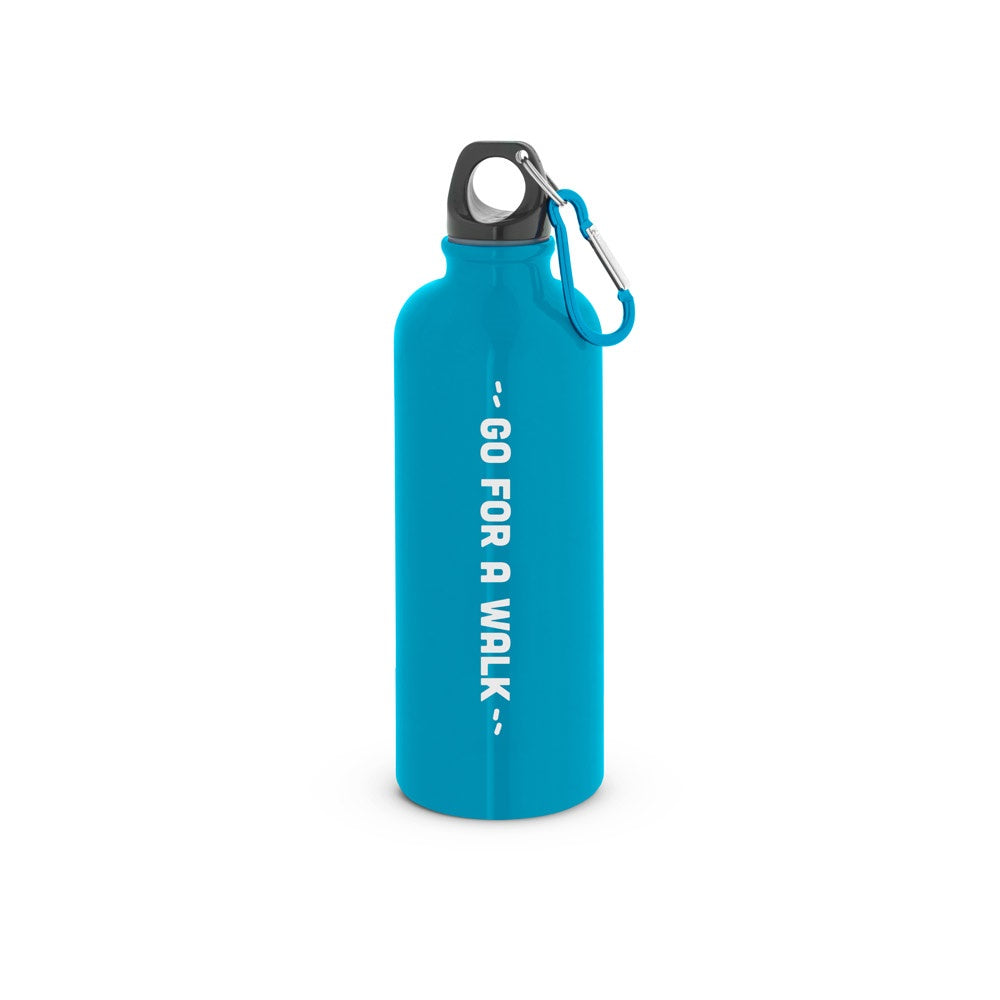 KELCE promotional bottle in light blue with custom logo branding