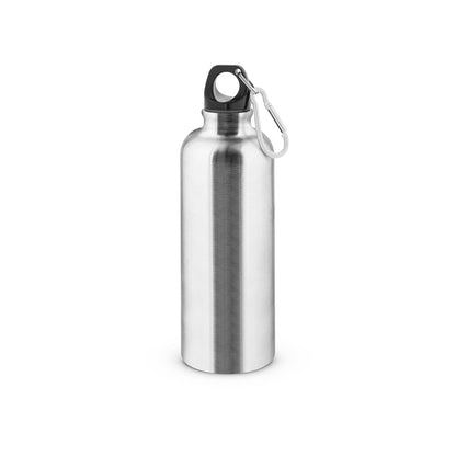 KELCE promotional bottle in satin silver with custom logo branding