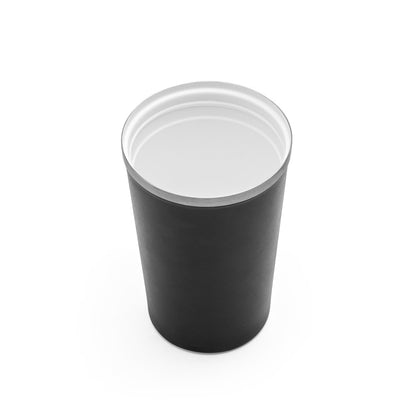 PHELPS CERAMIC promotional thermal bottle in black (detail view) with custom logo branding