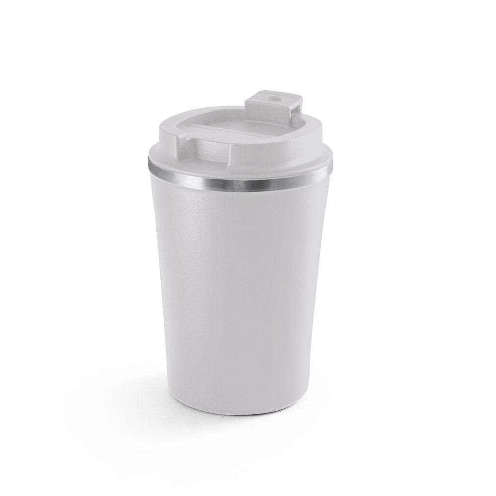 PHELPS CERAMIC promotional thermal bottle in light grey with custom logo branding