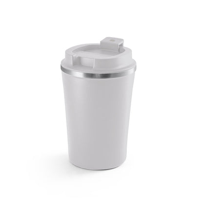 PHELPS CERAMIC promotional thermal bottle in light grey with custom logo branding