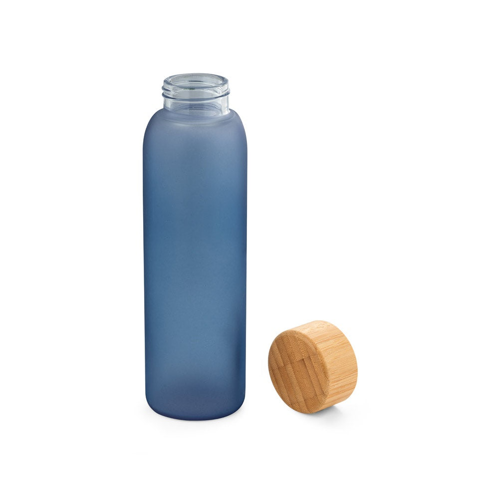 LILLARD GLASS promotional thermal bottle in royal blue (detail view) with custom logo branding