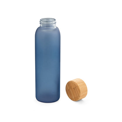 LILLARD GLASS promotional thermal bottle in royal blue (detail view) with custom logo branding