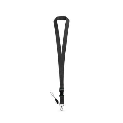 ANQUETIL promotional lanyard in black with custom logo branding