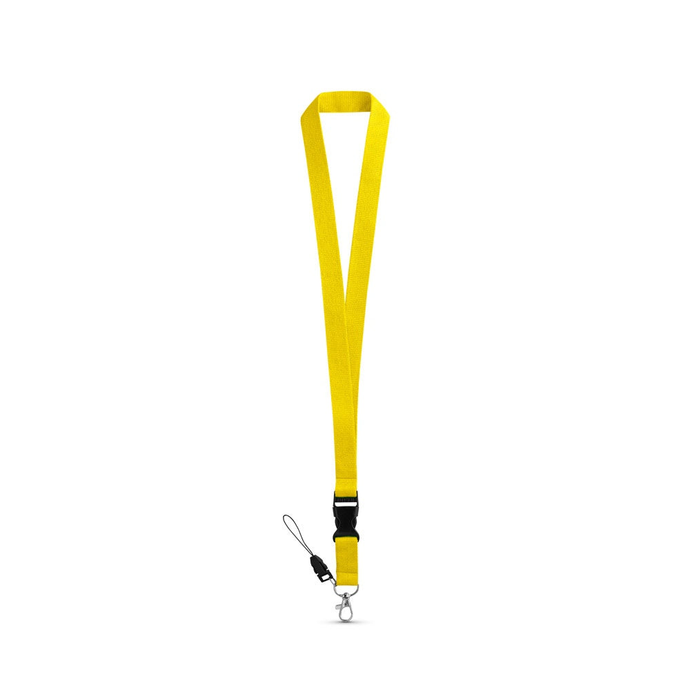 ANQUETIL promotional lanyard in yellow with custom logo branding