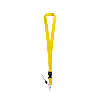 ANQUETIL promotional lanyard in yellow with custom logo branding