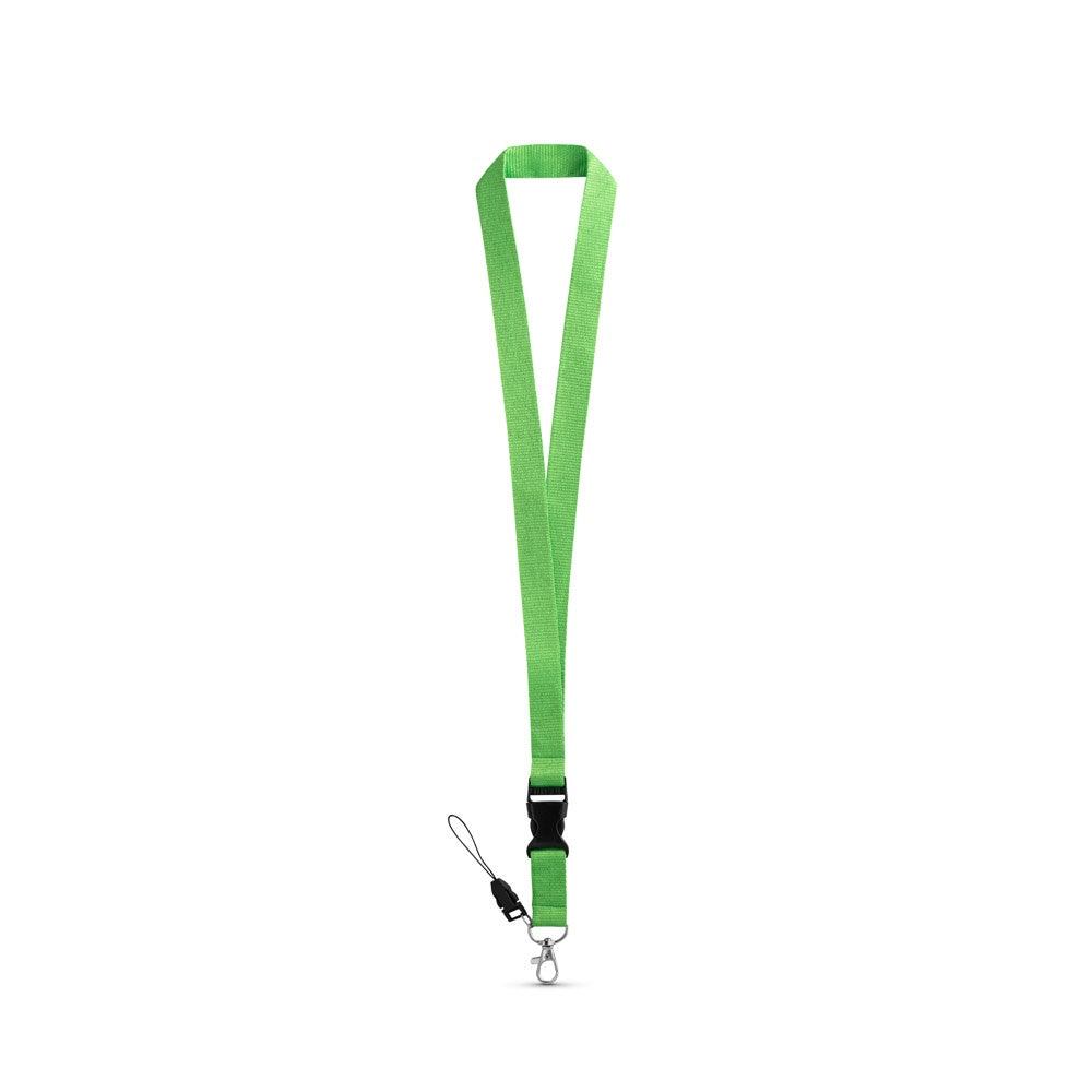 ANQUETIL promotional lanyard in light green with custom logo branding