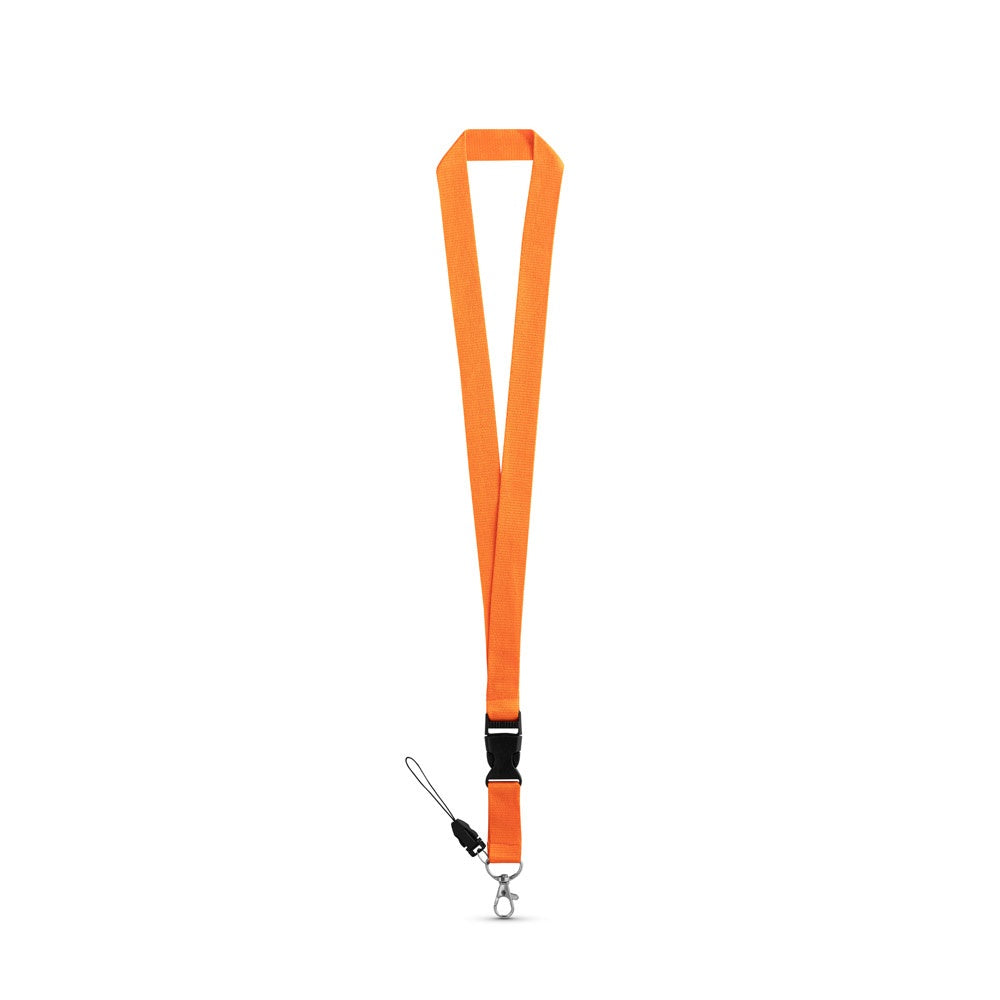 ANQUETIL promotional lanyard in orange with custom logo branding