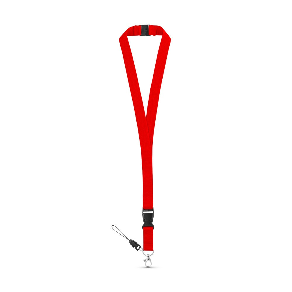 MURRAY promotional lanyard in red with custom logo branding