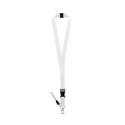 MURRAY promotional lanyard in white with custom logo branding