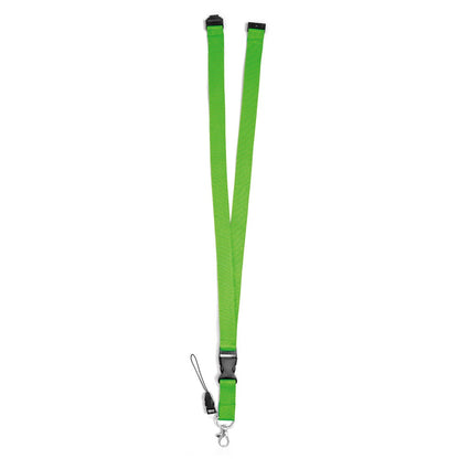 MURRAY promotional lanyard in light green (detail view) with custom logo branding