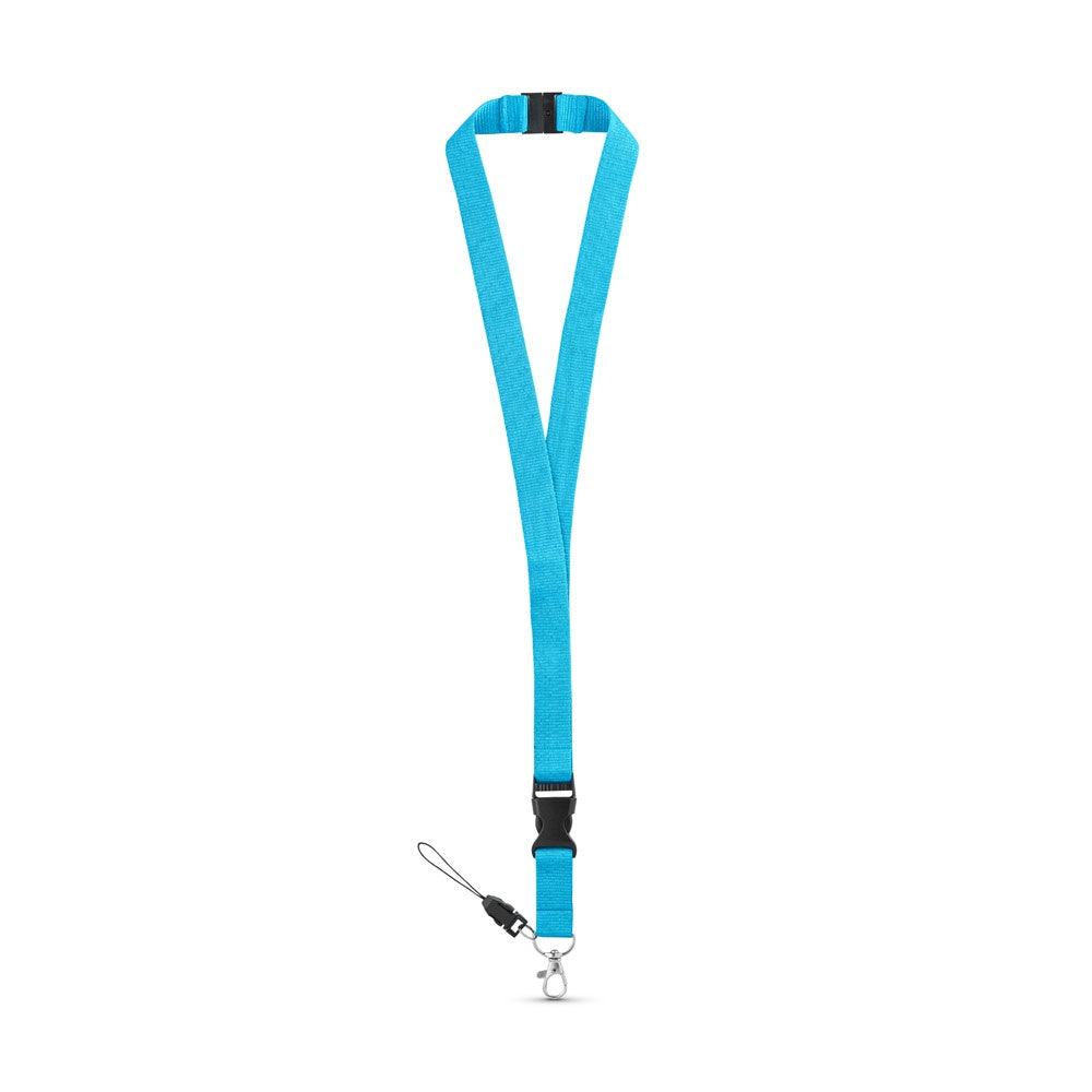 MURRAY promotional lanyard in light blue with custom logo branding