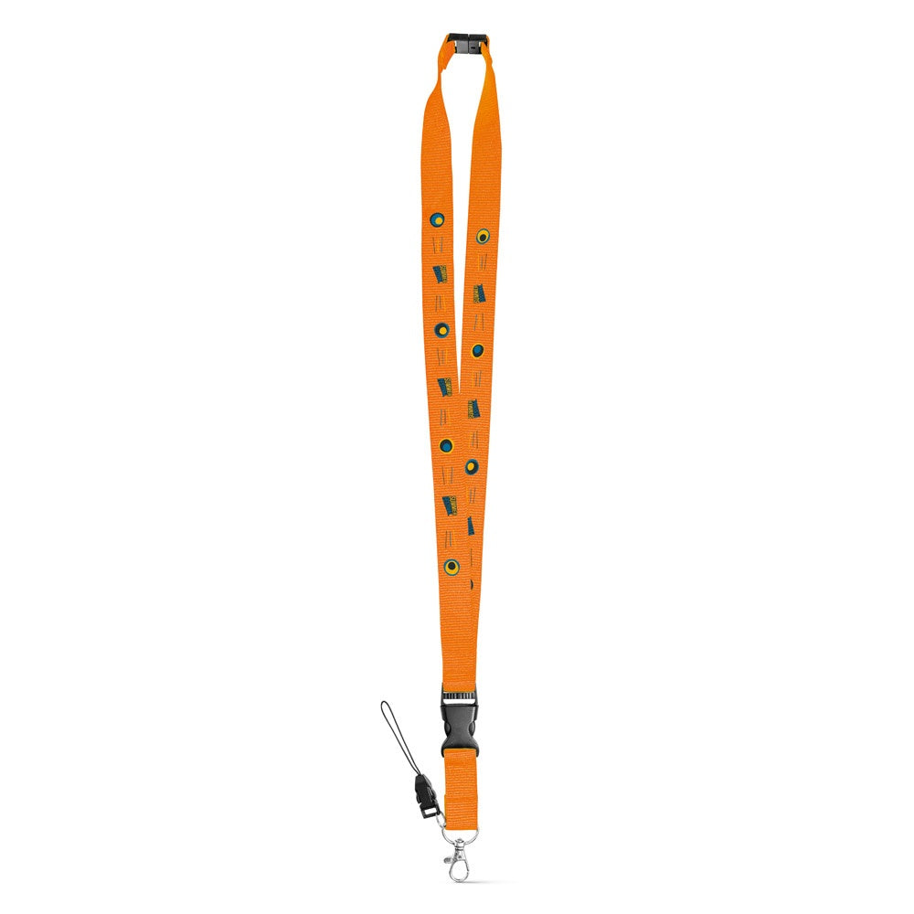 MURRAY promotional lanyard in orange with custom logo branding