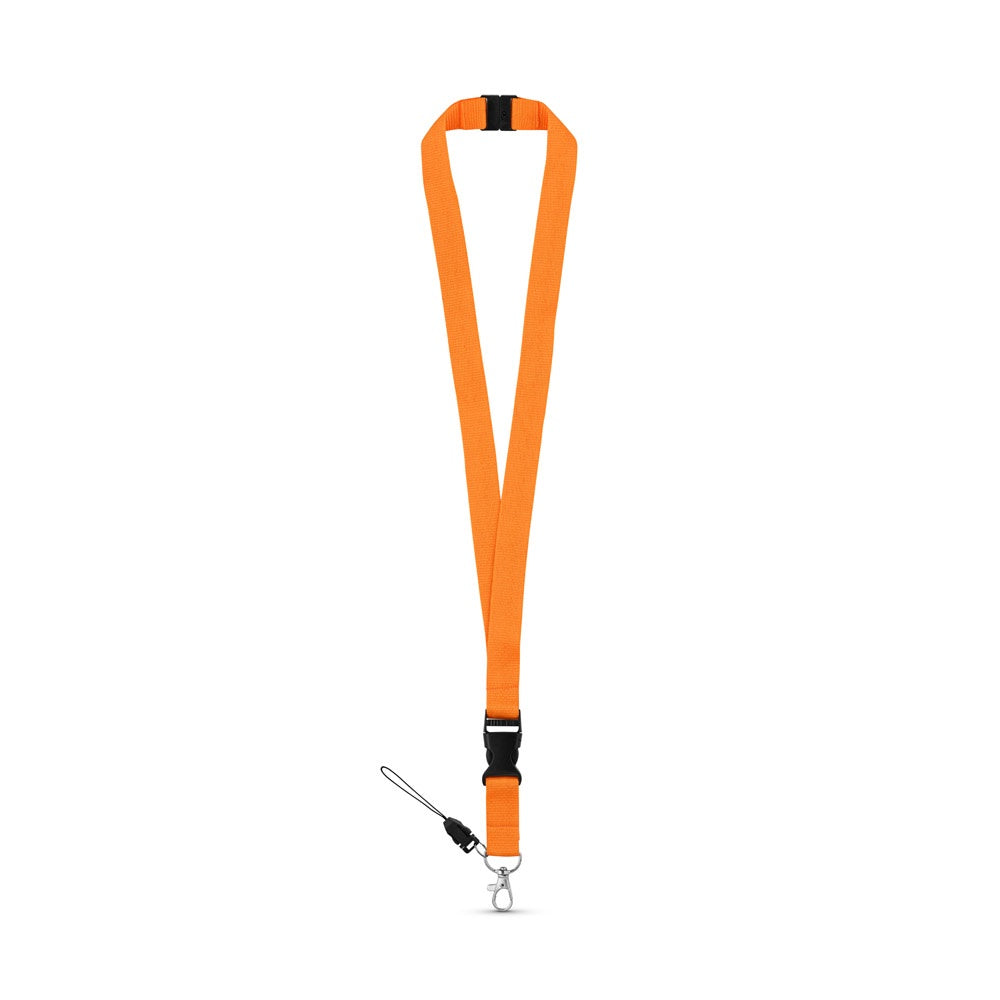 MURRAY promotional lanyard in orange with custom logo branding