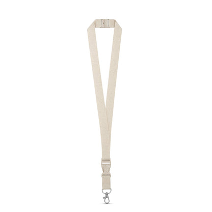 BALLINA promotional lanyard in light natural with custom logo branding
