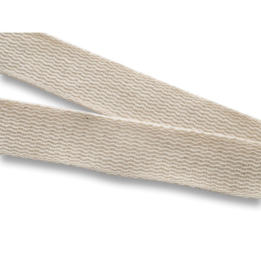 HEATHROW promotional lanyard in light natural (detail view) with custom logo branding