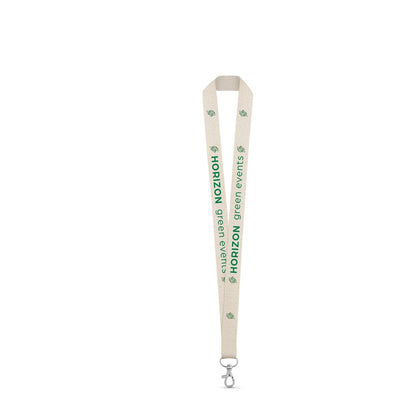 HEATHROW promotional lanyard (complete set view) with custom logo branding