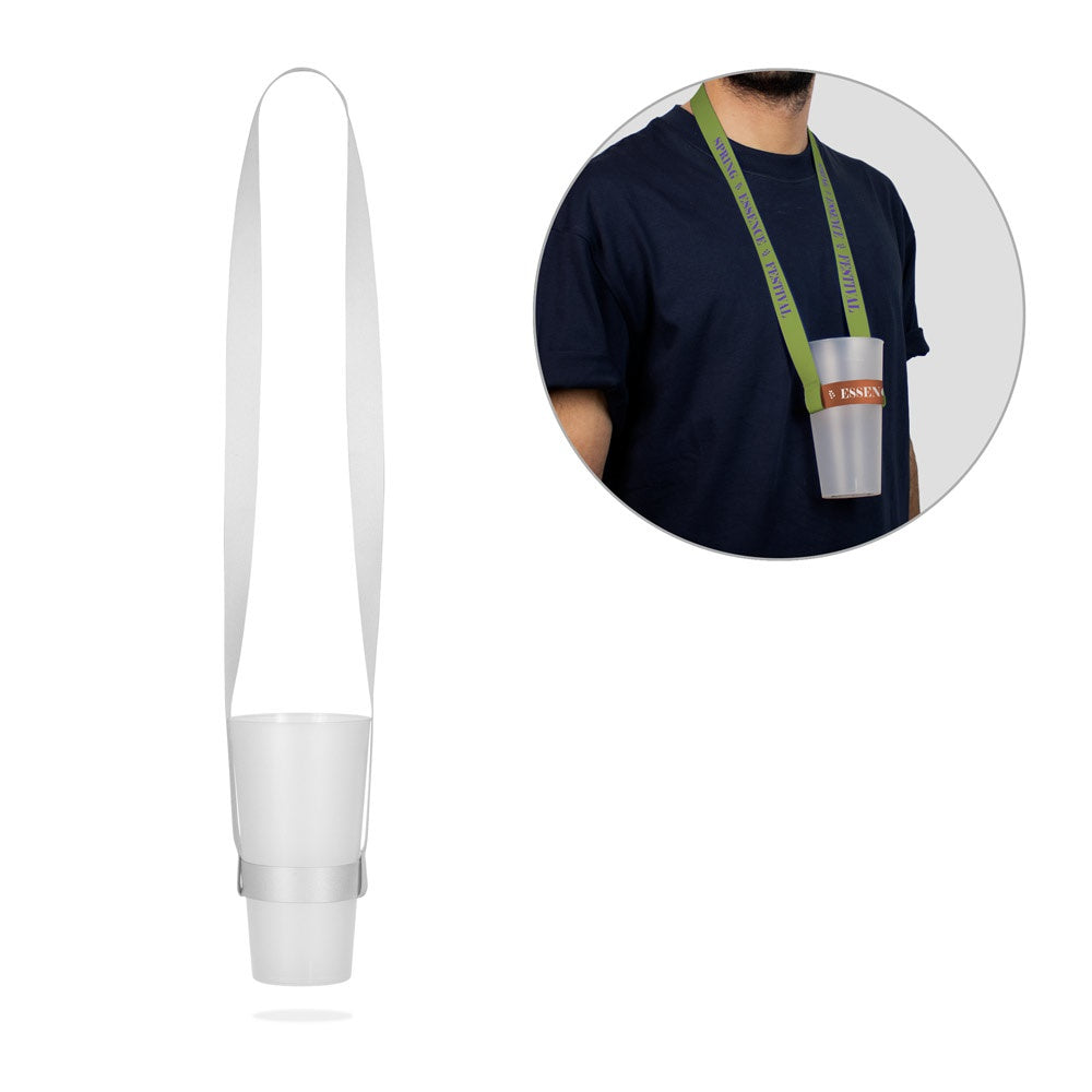 BRADFORD promotional lanyard (complete set view) with custom logo branding