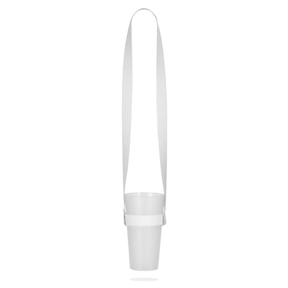 SWINDON promotional lanyard in 301 - white (detail view) with custom logo branding