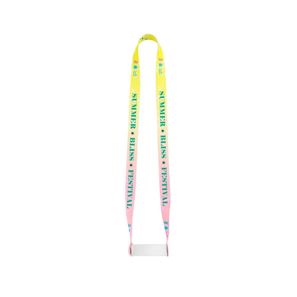 SWINDON promotional lanyard in 301 - white with custom logo branding