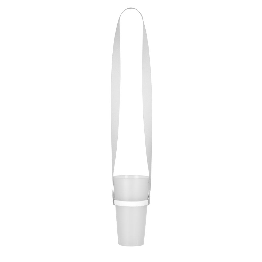 BOLTON promotional lanyard in 301 - white (detail view) with custom logo branding