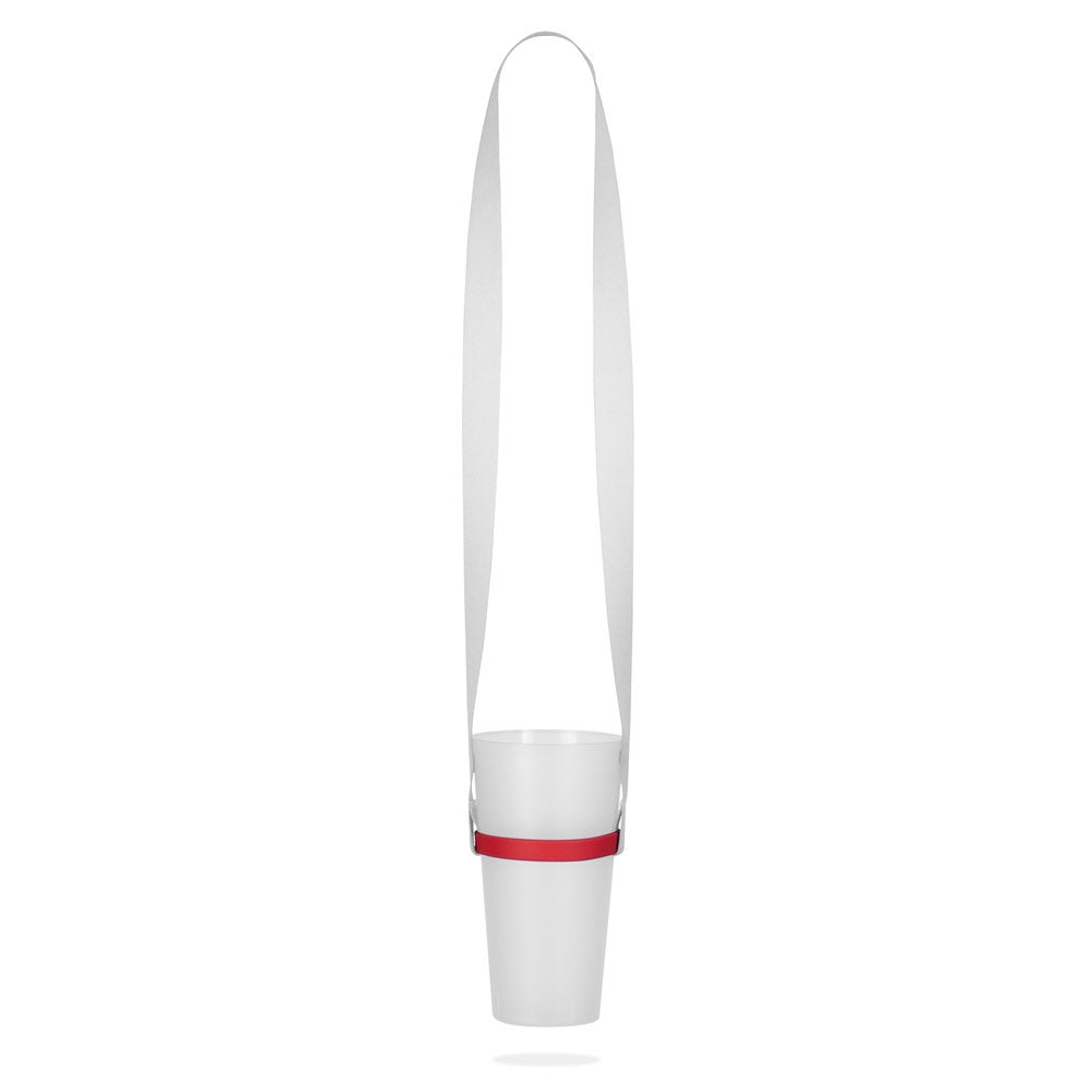 BOLTON promotional lanyard in 302 - red (detail view) with custom logo branding