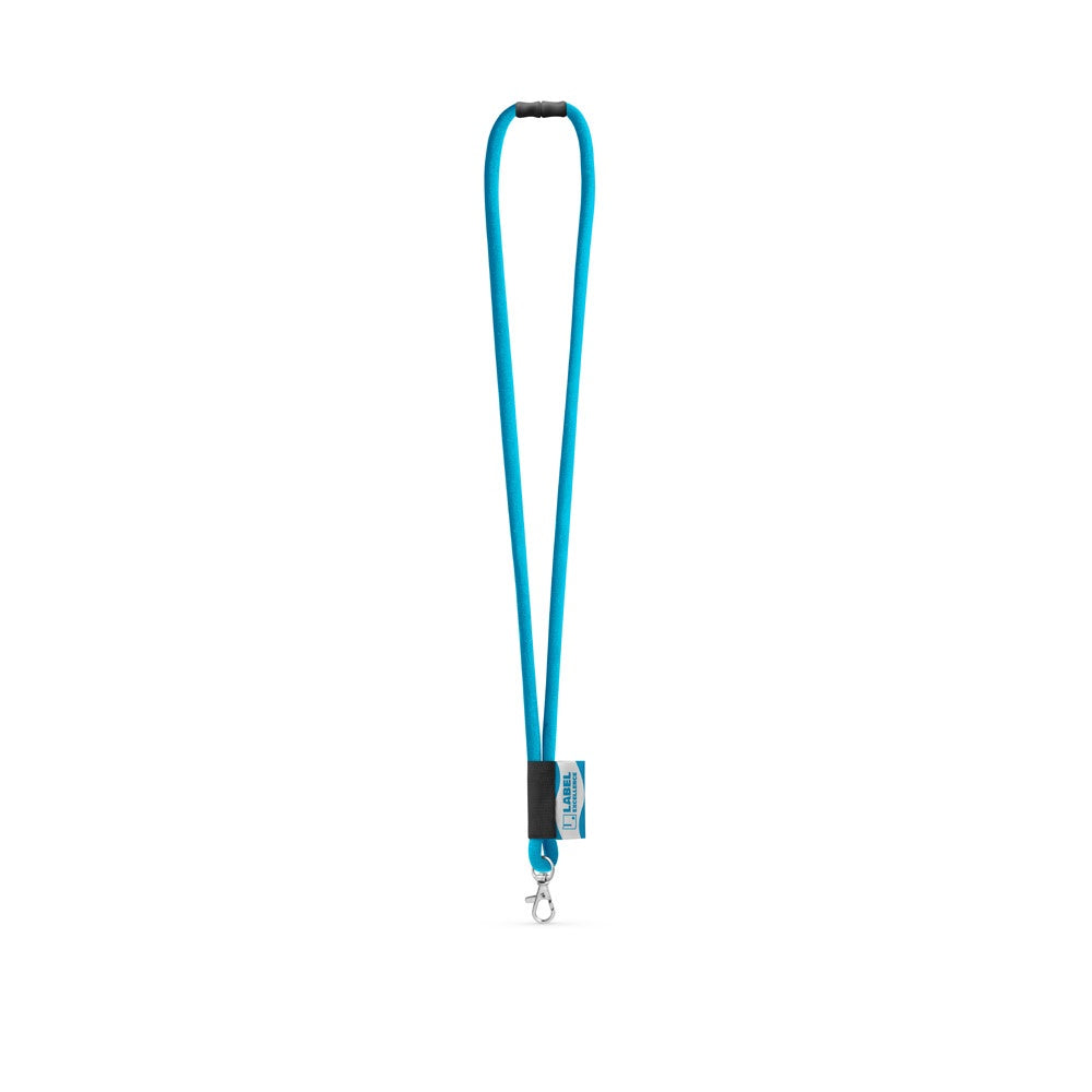 WISBECH promotional lanyard in 304 - light blue with custom logo branding