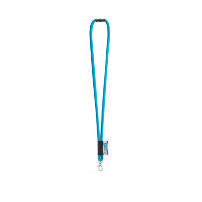 WISBECH promotional lanyard in 304 - light blue with custom logo branding