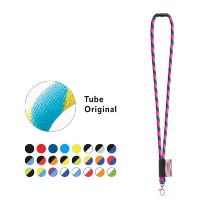 WISBECH promotional lanyard (complete set view) with custom logo branding