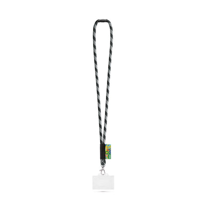 WATFORD promotional lanyard in black/grey with custom logo branding