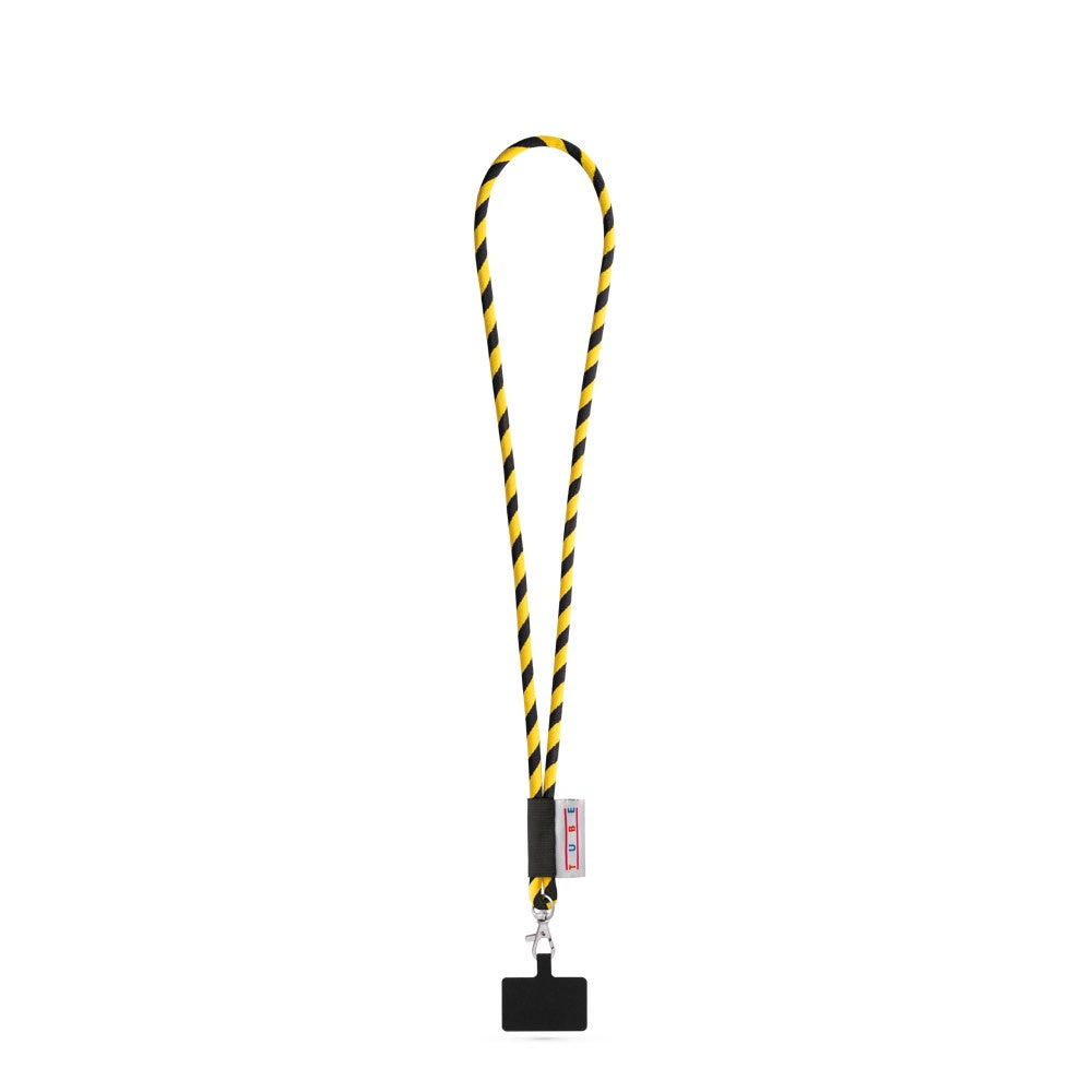 GOSPORT promotional lanyard in black/yellow with custom logo branding